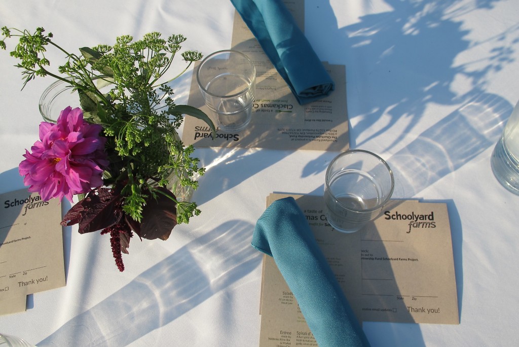 A setting from last year's dinner. 